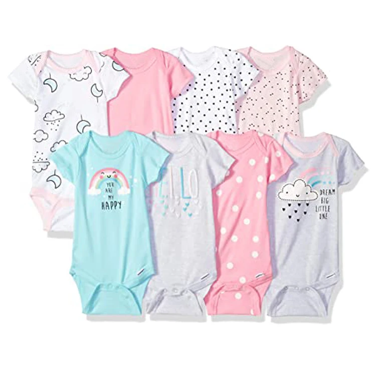 manufacturer Wholesale Custom Chinese Factory Support OEM Infant Clothing Newborn Organic Baby Clothes Girl And Boy Baby Rompers