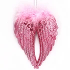 Wings New Product Wings Shape With Feather Ornaments For Christmas Decoration