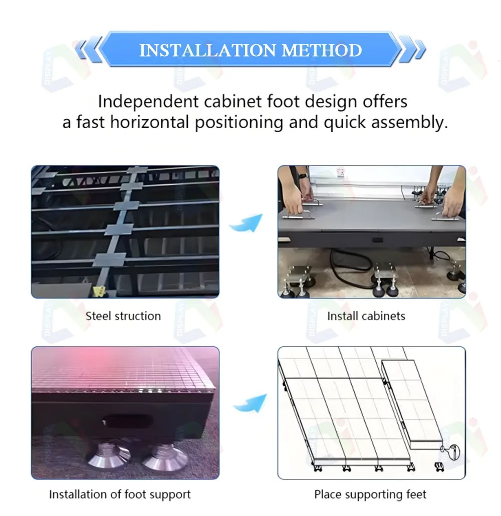 Control System Hot Sale P3.91 LED Video Wall Dance Smart Floor Tile Display Screen 3D Dance Floor DJ Booth Standing Led Display factory