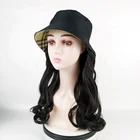Hair Wig Long Hair Extension Fashion Synthetic Wig With Fisherman Bucket Hat
