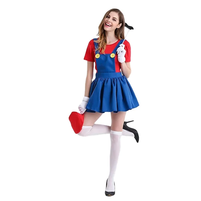 Red And Blue Onesie Casual High Overalls Anime Show Cosplay Performance  Clothes - Buy Casual Dress,Plus Size Women Dress,Wedding Dresses Product on  