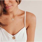 Gold Pendant Custom Carved 12 Zodiac Jewelry Personalized Stainless Steel 14K Gold Plated Pendant Necklace