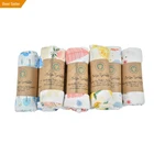 Baby Cotton Muslin Baby Swaddle New Design Soft Custom Print Breathable Cotton Baby Muslin Swaddle