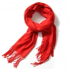 Fashion Shawl Fashion Lady Warm Long Pure Color Shawl Retro Muffler Women's Korean Classical Scarf