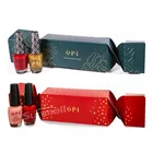Twist Gift Custom Xmas Cracker Shape Box Automatic Twist End Nail Polish Crackers Gift Box With Gold Foil Logo