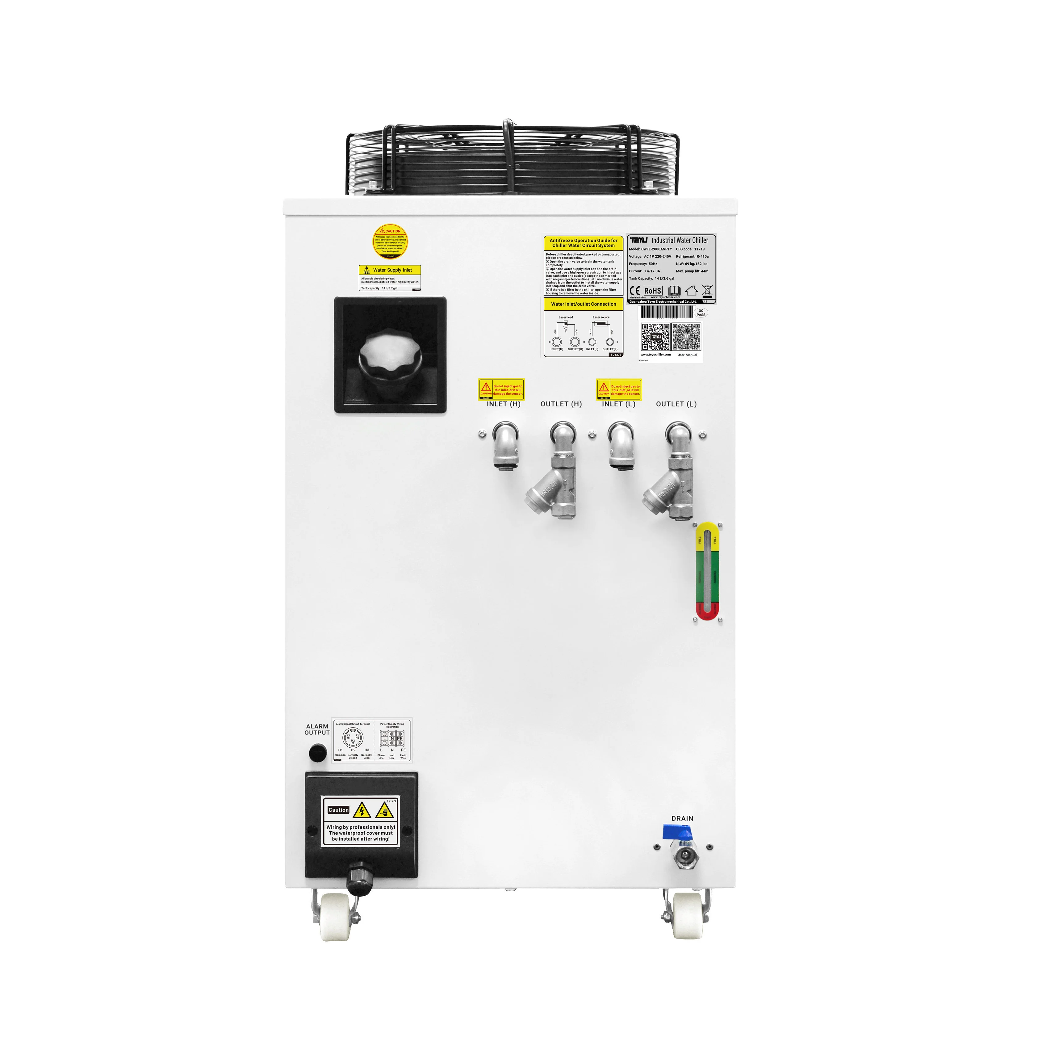 Air Cooled Water Chiller, TEYU, REACH, CWFL-2000, 2kW - detail 8