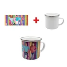 Iron Mug 12oz Sublimation Blank Cast Iron Enamel Coffee Mug