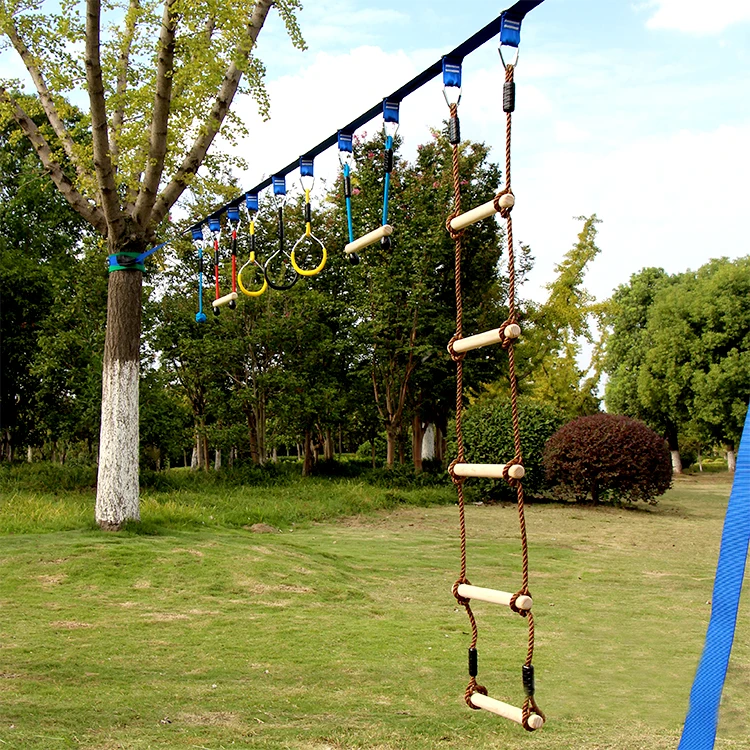 Extreme Cool Cheap Garden Children's Fitness Hanging Obstacle Course Training Equipment for Family Play Together