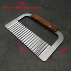 French Cutter Handheld French Fry Cutter Potato Chip Slicer Onion Crinkle Blade Crinkle Cutter With Wave Shape Blade