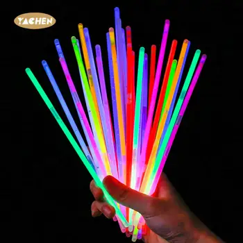 Yachen 50Pcs Premium Glow in the Dark Party Supplies and Decorations Bulk 8" Glowsticks Neon Glow Sticks Party Favors