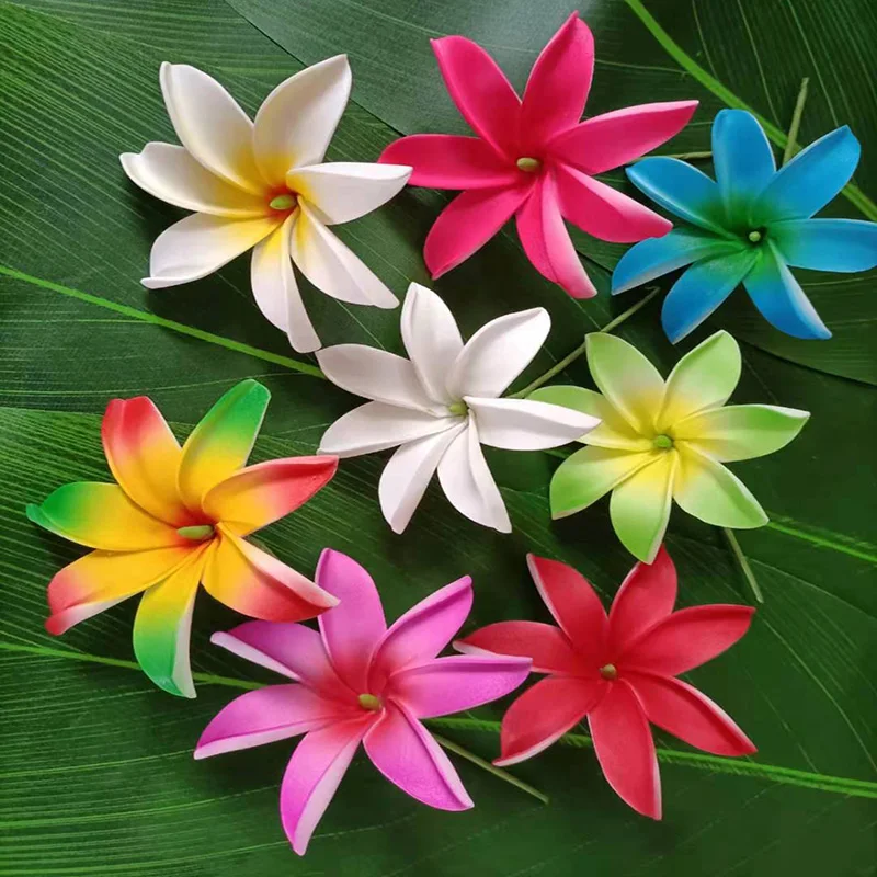 Multicolor High Quality Artificial Tiare Hawaiian Foam Flowers Hairpin for Hawaiian Store Wholesale