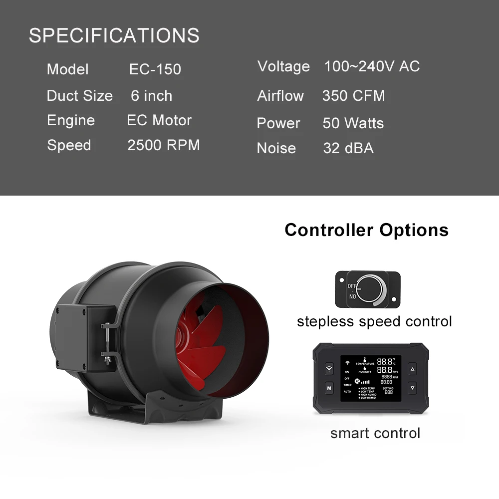 Multi-blade Industrial Cooling Blower, Plastic, 110V or 220V - detail 18