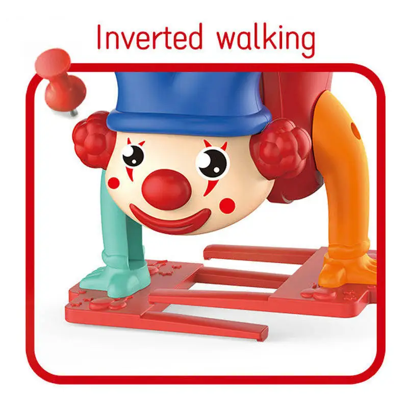 New Clown Walk Toys Kids Love Walking Electric Clown Circuss Handstand Walk People Upside Down Clowns With Light Music