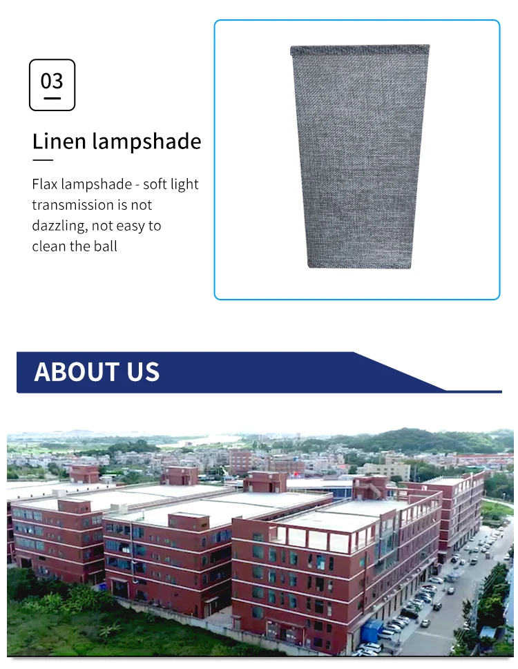 Amazon Linen lamp shade USB hotel living room desk lamp