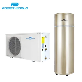6.5KW 300L High quality 3kw Resort air source co2 solar energy products heat pump water heater with water tank