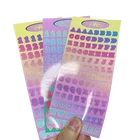 Glitter Stickers Custom Size Holographic Sparkle Glitter Graphic Alphabet Number Label Stickers