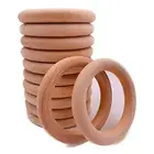 Gift Wooden Wood Crafts Unfinished DIY Bracelet Crafts Gift Eco-Friendly Organic Wooden Beech Wood Rings