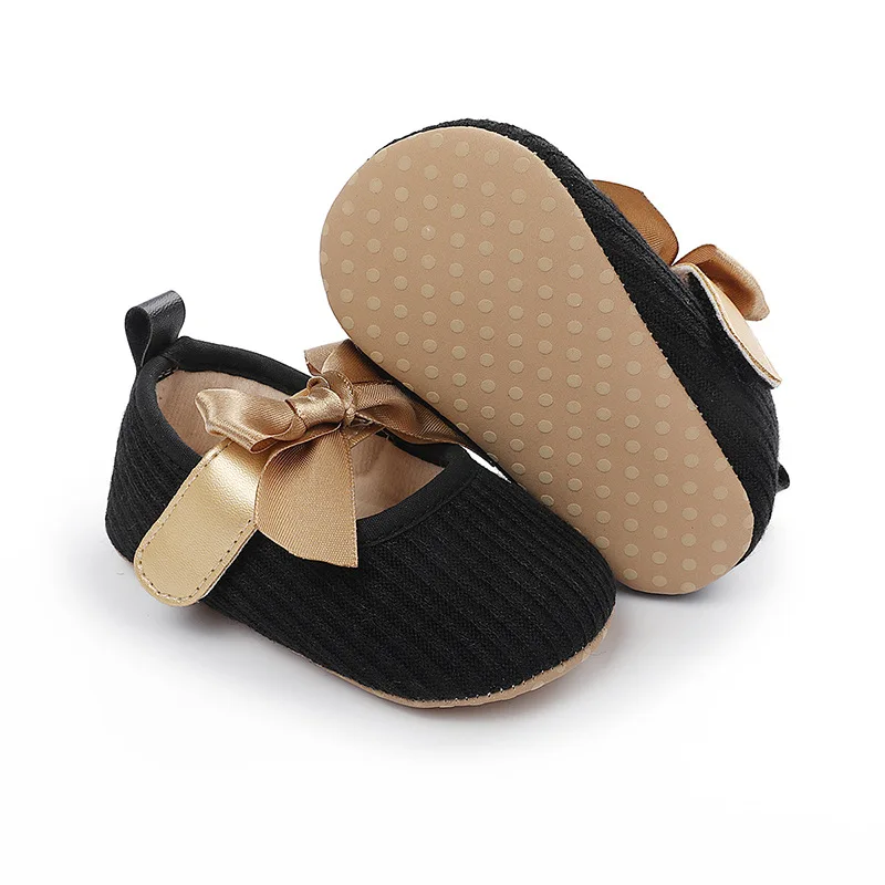Hot Selling Soft Sole Bow Cotton Baby Newborn Infant Girl Shoes Babies Shoes for Girls details