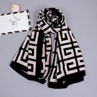 Cotton Long Scarf Fashion Cotton Widened Long Scarf Travel Shawl Dual-use Versatile Thin Silk Scarf