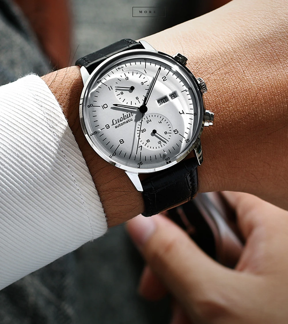 Watch Men's Flywheel Automatic Mechanical Watch Fashion Casual Business Men's Clock Original main image 0