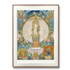 Painting Hand Painting Custom Pure Gold Hand Painted Buddhist Portrait Thousand Hand Guanyin Bodhisattva Thangka