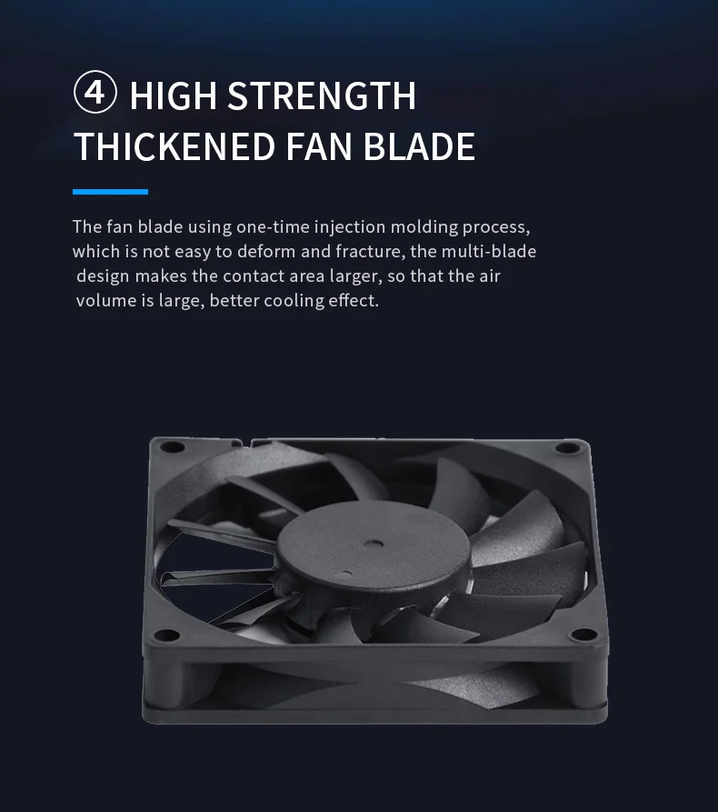 Cooling Fan, Brushless, Axial, 8CM, 8x8x1.5CM - detail 14