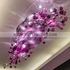 Blown Glass Glassglass Modern Luxury Lighting LED Hand Blown Glass Raindrop Chandelier