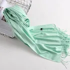 Cashmere Solid Color Scarves Hot Selling Outdoor Cashmere Scarf Long Tassel Retro Versatile Winter Scarf