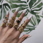 Rings 2021 Hot Selling Amercian Chic Style Minimalist Stackable Chunky Alloy 18K Gold Rings