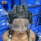 Wholesale Price Cheap Pre Plucked Synthetic Wigs For Black Women Frontal Lace Premium Synthetic Lace Wig