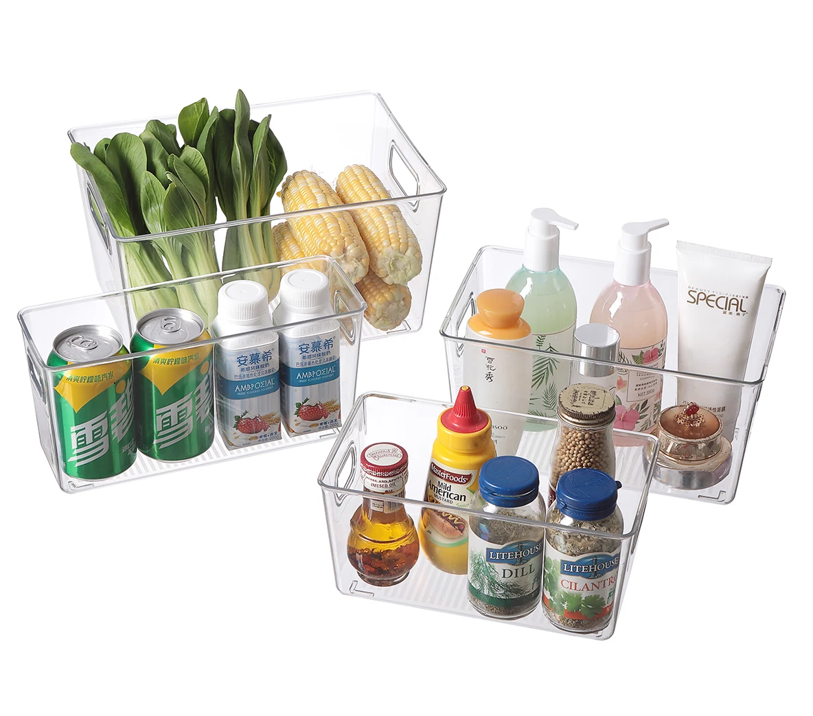 Multifunction Plastic Box Frozen Foods Storage Container  Fridge Storage Organizer Plastic Transparent Food Storage Box With Lid