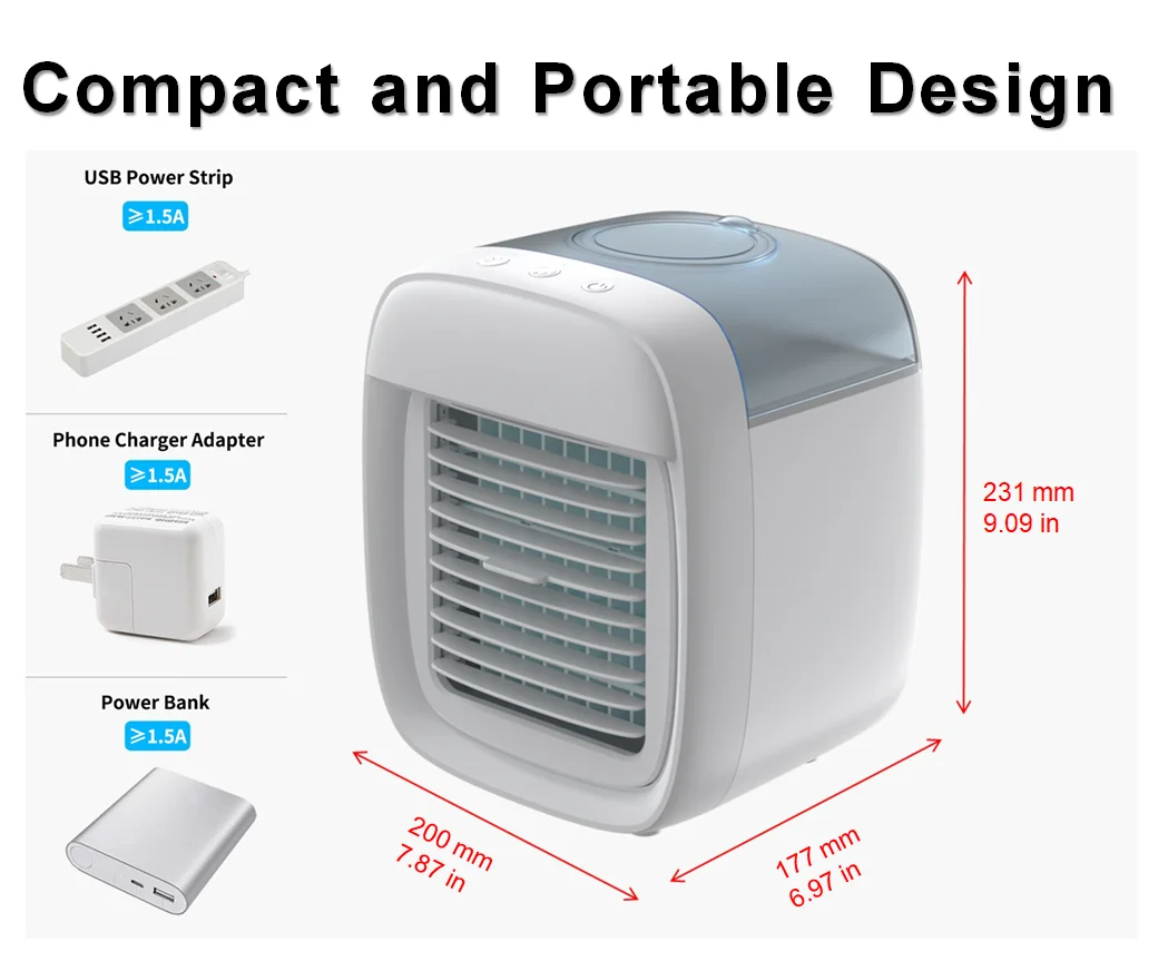 Portable Small Air Conditioner, DC 5V, USB - detail 38