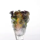 European Vases European Style Colorful Grey Crystal Glass Flower Vases For Home Wedding Decoration