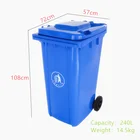 China Manufacturer Wholesale China Factory Cheap Eco-friendly 240L HDPE Plastic Garbage Can With Lid And Wheels