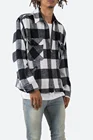 Black And White Jacket Jacket Short Length Slim Fit Black And White Checked Brushed Fleece Jacket