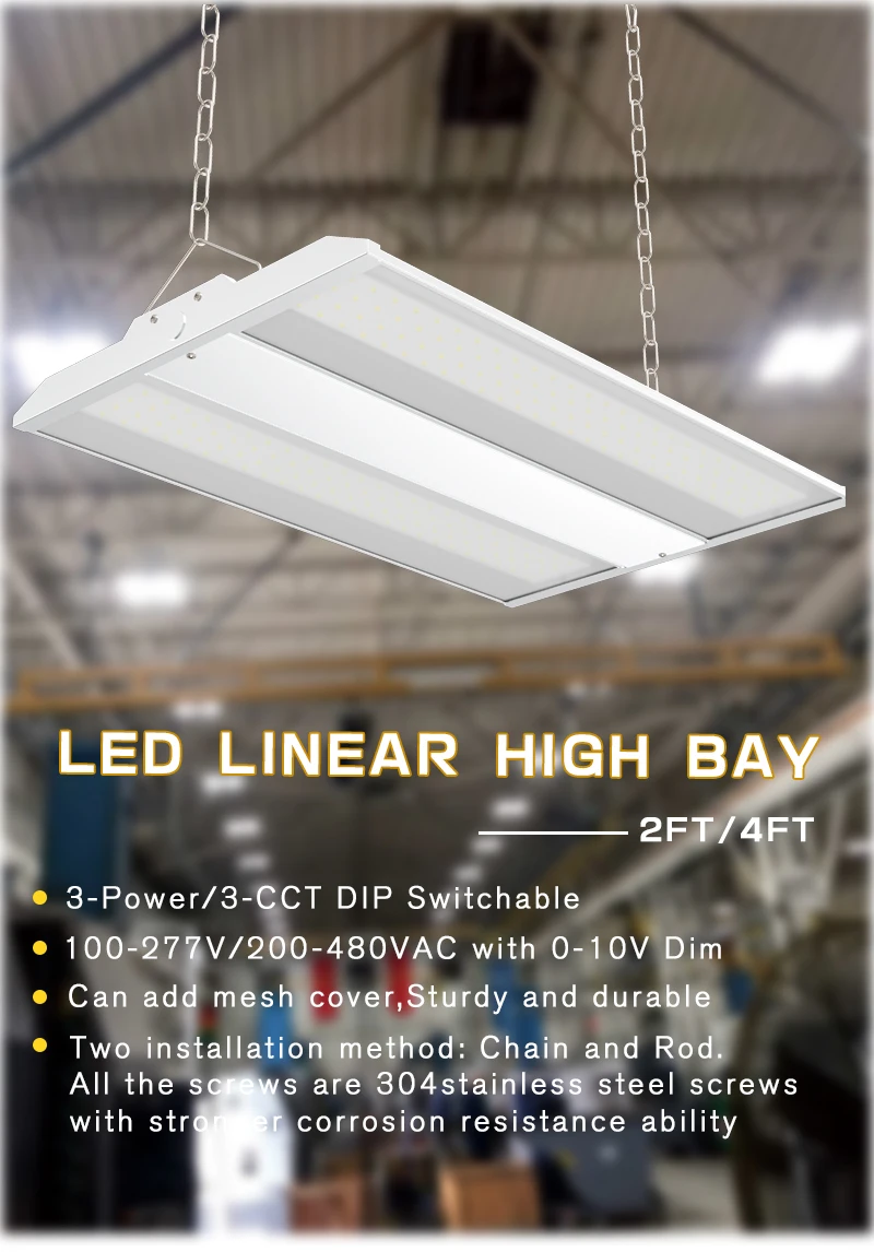 Commercial M W K Ft Ft W W Linear Led High Bay Lights