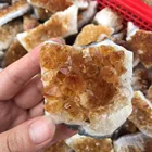 Citrine Natural Quartz Mineral Specimens Healing Crystal Cluster Citrine Geode