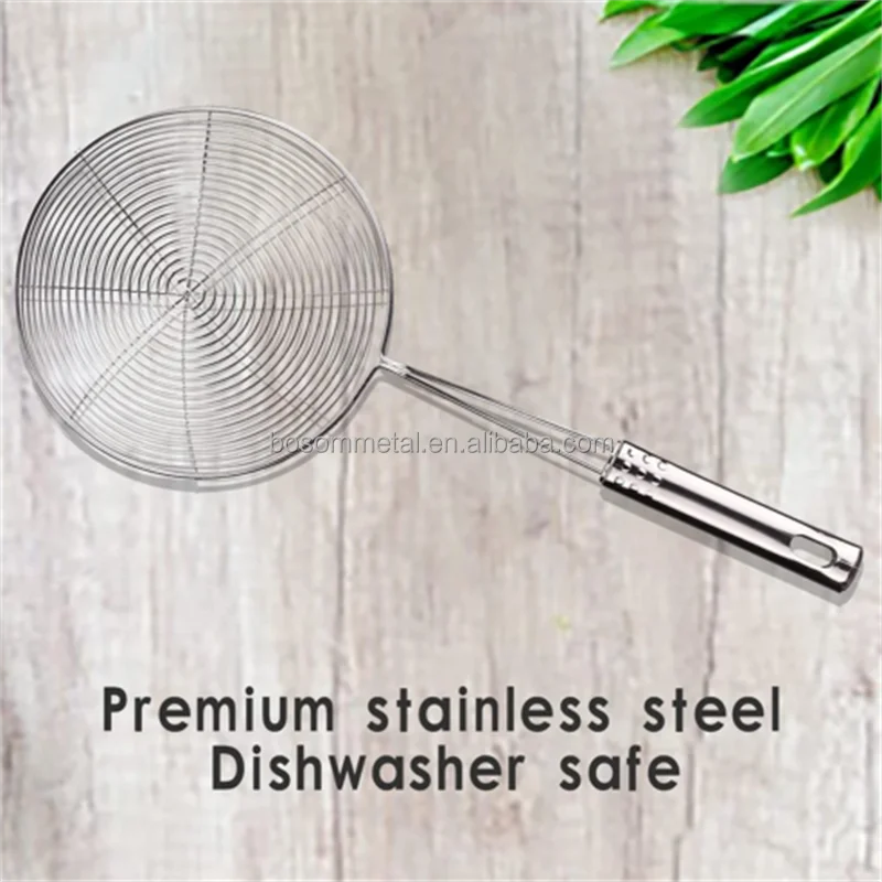 304 Stainless Steel Spider Strainer Skimmer Ladle Wire Skimmer Spoon