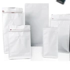 White Sachet Coffee Bio Degradable Large Blank White Sealable Sachet Coffee Bean Bags