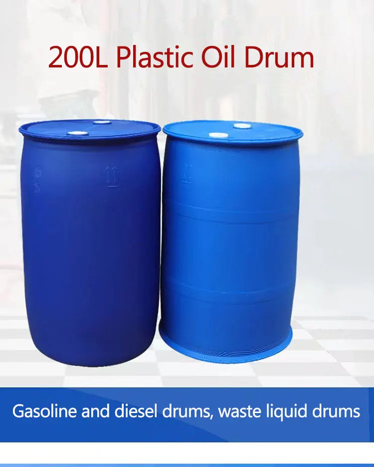 200l Plastic Drum Blue Hdpe Chemical Barrel Blow Molding Bucket 55