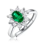 Wedding Designer Made Delicate Simple Lab-grown Emerald Ring Wedding Ring For Women