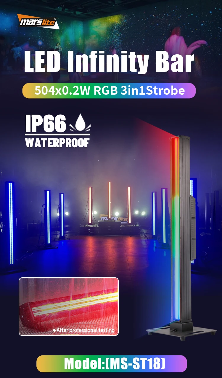 Led Strobe Light Bar IP66 Waterproof Full Color Led Strobe Stage Light Pro Outdoors Dj Concert Flashing Effect Stage Light