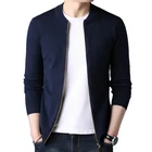 Sweater Cardigan Sweater Manufacturer Provide Custom Autumn Men's Shrug Knit Sweater Long Sleeve Stand Collar Casual Zip Cardigan