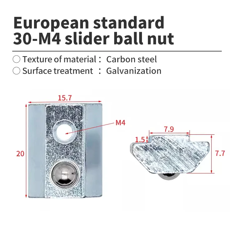 304045 Profile Elastic Nut, Marble Spring Plate Nut, Pre Installed Slider Nut, Steel Plate Semi-circular Steel Ball Slider Nut manufacture