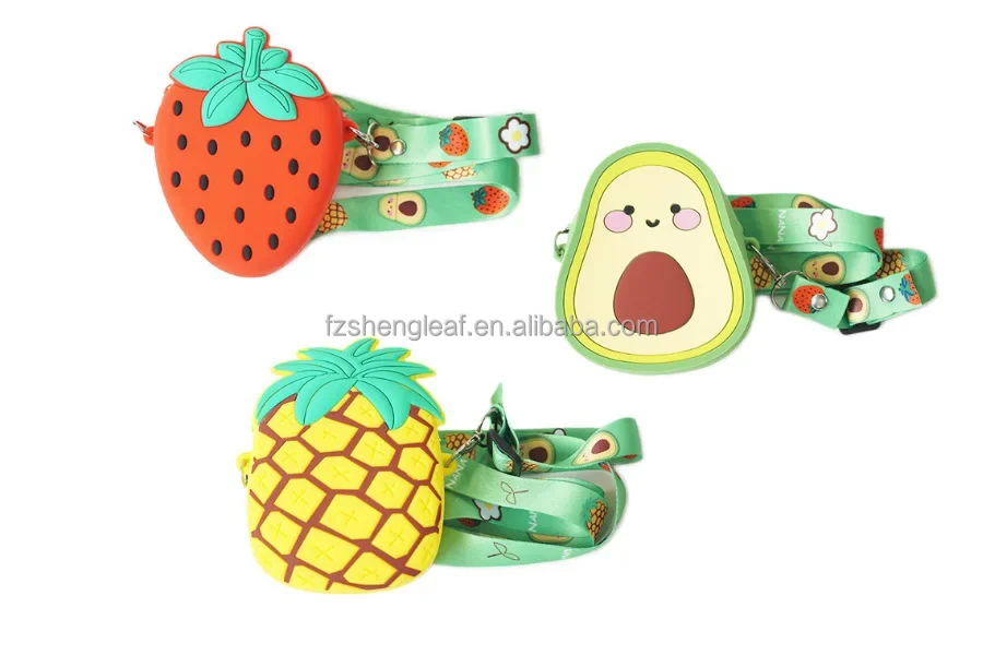 product japanese style mini fruit custom childrens silicone shoulder bags cute cartoon pouch purse for girl beautiful handbags for kids-5