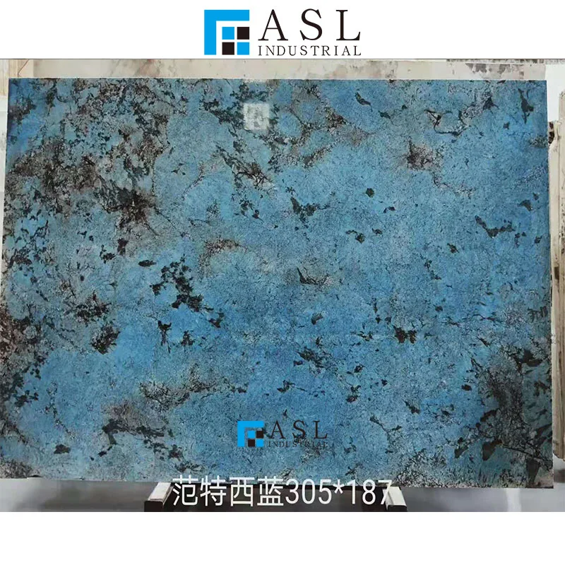 Factory direct blue marble macauba onyx marble sky blue quartzite marmol azul precio
