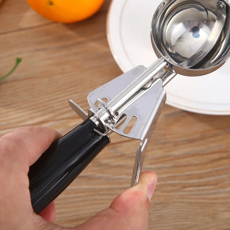 Full Sizes 304 Stainless Steel Ice Cream Trigger Scoop
