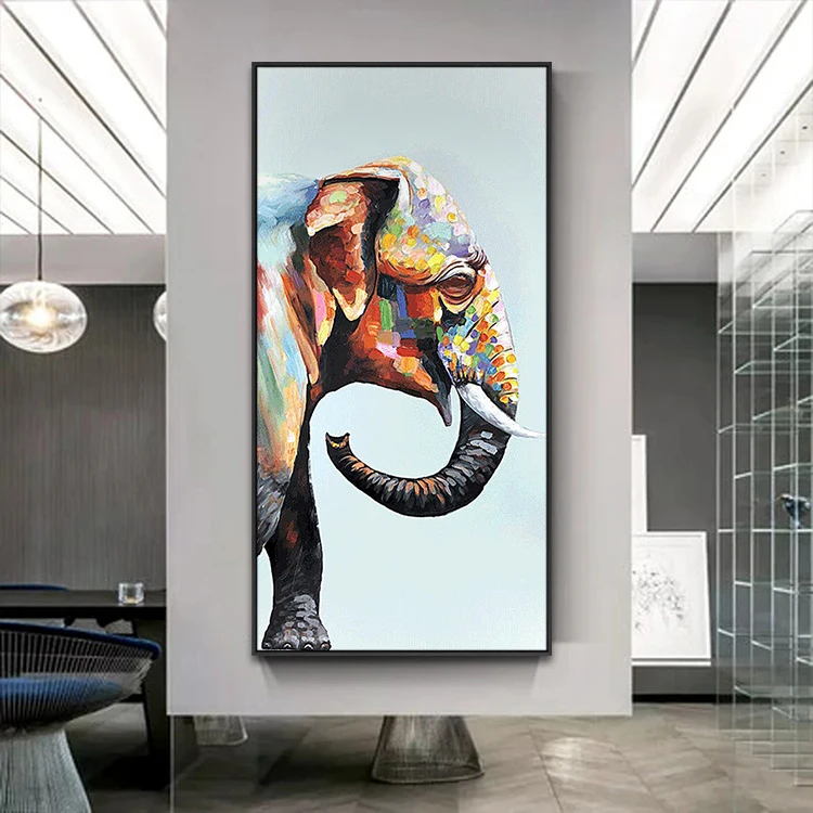 Origin Canvas Pop Art Picture Handmade Acrylic Elephant Wall Art Abstract Animal  Painting - Buy Elephant Painting Picture,Hand Painted Elephant Oil Painting,Elephant  Acrylic Painting Product on 
