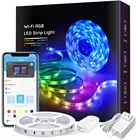 Rgb 5050 3528 12 V 24 V IR/WIFI/music Sensing Intelligent Remote Flexible RGB Waterproof Landing LED Strip Lights