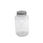 Bottle Hole Jar And Bottle Eco Friendly Round PET Plastic Beverage Bottle Jar With Pipe Hole